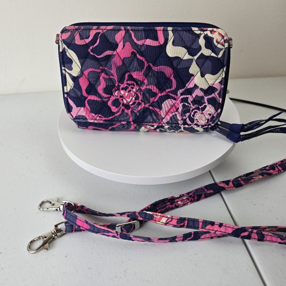 Vera Bradley Wallet Floral Pink &  Blue Pre-Owned